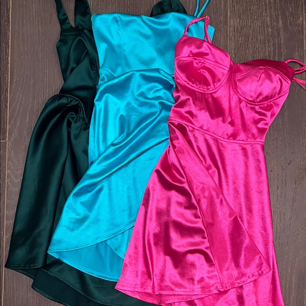 Windsor Mini Dresses in Pink, Blue, and Black